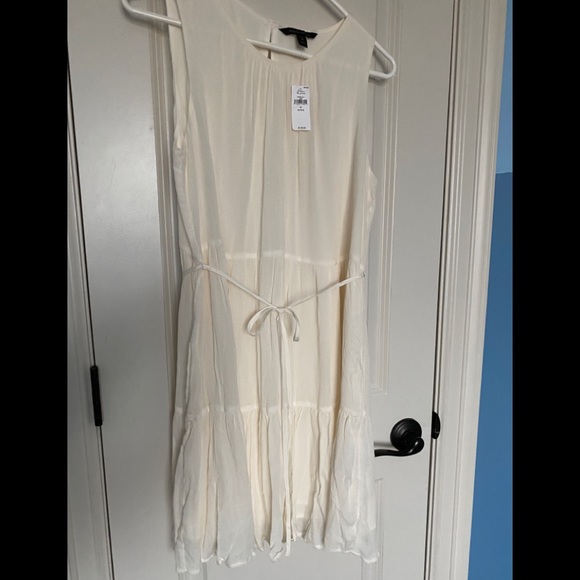 NWT Banana Republic Petite Medium White Tiered Mini Dress - Picture 13 of 14